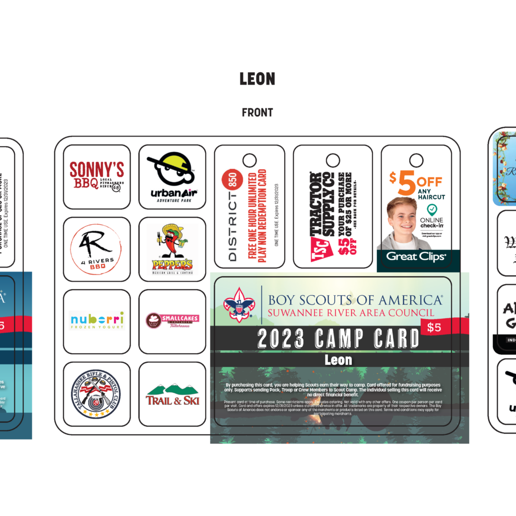 Camp Cards Suwannee River Area Council